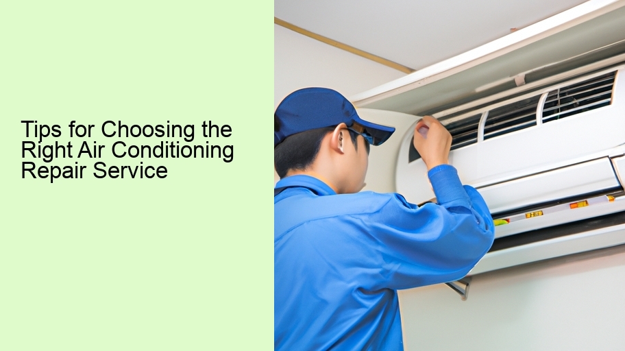 Tips for Choosing the Right Air Conditioning Repair Service 